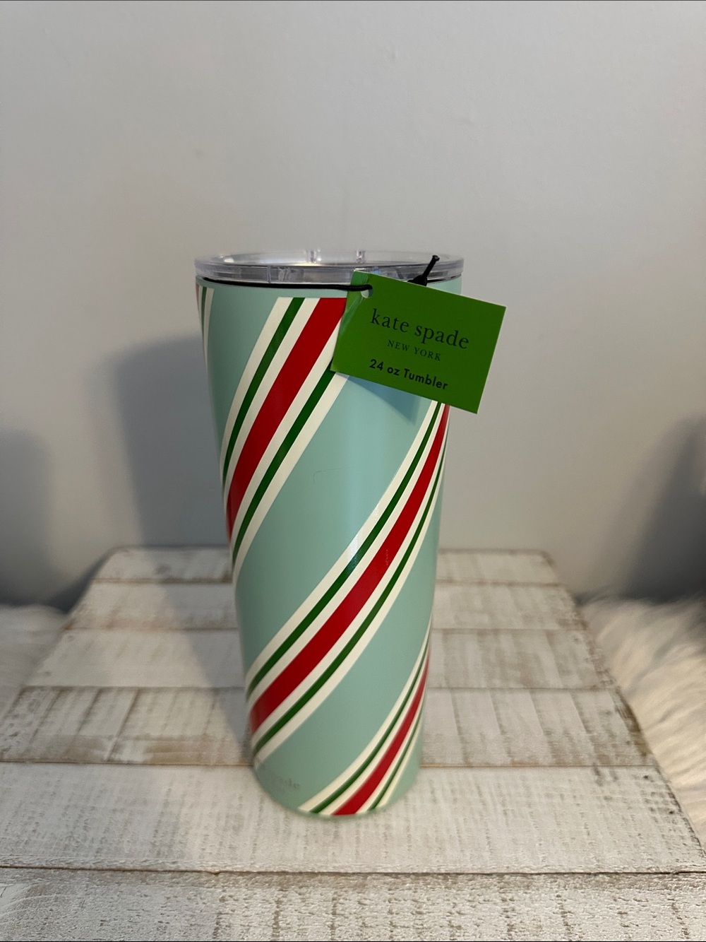 Nwt Kate spade Luna stripe stainless steel tumbler